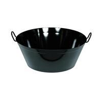 Riess, 0375-022 - Padella profonda 45, classica, colore nero, diametro: 45 cm, altezza: 19,2 cm, capacità: 18 litri, smaltata, nero, a induzione