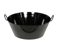 Riess, 0375-022 - Padella profonda 45, classica, colore nero, diametro: 45 cm, altezza: 19,2 cm, capacità: 18 litri, smaltata, nero, a induzione