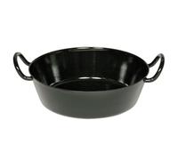 Riess, 0387-022, padella per cotolette 28, classica - nero, diametro 28 cm, larghezza 32,6 cm, altezza 10,8 cm, contenuto 3,00 litri, smaltato, nero, induzione