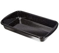 Riess 454280 Teglia da Forno, Acciaio Inossidabile, Nero, 36.6 x 22.8 x 6.8 cm