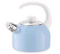 Riess, 0543-116, caldaia a flauto Plus 2 l, colore blu pastello, capacità 2 litri, diametro 18 cm, smaltata, induzione