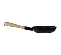 Riess, 0565-022, padella in legno 26, CLASSIC - nero, diametro 26 cm, altezza 8,2 cm, smaltata, con manico in legno e anello da appendere, nero, induzione