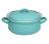 Riess, 0612-110, casseruola con coperchio, 18 cm, 1,5 l, verde naturale, verde, 1,166 kg, diametro 18 cm, 1,5 litri, 25,5 x 19,8 x 8,7 cm, smaltato, induzione