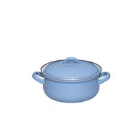 Riess, 0612-128, casseruola con coperchio 18 cm, 1,5 l, smaltata, edizione Classic Blue Medium, 1,166 kg, 1,5 litri, 25,5 x 19,8 x 8,7 cm