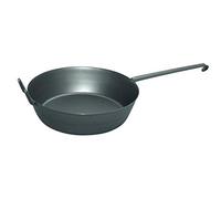 Riess, 0643-023 Tirol - Padella in ferro con contromanico 32, padelle in ferro, diametro 32 cm, altezza 8,8 cm, ferro metallizzato, padella alta, a induzione