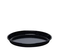 Riess, 0650-022 - Teglia per pizza 36, stile classico, diametro 36 cm, altezza 4 cm, smaltata, nero, a induzione