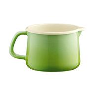 Riess, 0672-036, pentola per becco 12, NOUVELLE SMARAGD, diametro 12 cm, altezza 10,7 cm, contenuto 1 litro, smaltato, verde, induzione