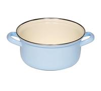 Riess Classic - Casseruola con bordo cromato, diametro 18 cm, colore: Blu pastello