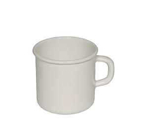 Riess Classic Weiss - Tazza smaltata con manico, dimensioni 9 cm