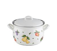 Riess Fruit Garden - Pentola per carne, con coperchio, 18 x 18 cm, 2,5 l, colorata, metallo/smaltato
