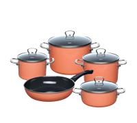 Riess NOUVELLE PUR Set di pentole smaltate, 5 pezzi Orange