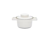 RIESS Pentola in smalto con coperchio Aromapot - Truehomeware 16cm 0,75l bianco