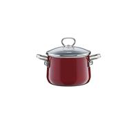 RIESS Pentola per carne con coperchio in vetro NOUVELLE 20cm/4l Rosso rosso scuro