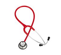 Riester, Stetoscopio Duplex 2.0, elevate prestazioni acustiche, con targhetta per nome, olive di ricambio e membrana, in acciaio inox, per adulti, rosso, 32336