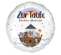 Riethmüller Palloncino in pellicola di alta qualità, per il battesimo, 45 cm, adatto all'elio, decorazione per feste Riethmüller