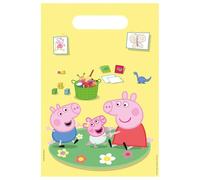 Riethmüller Peppa Pig - 6 Sacchetti di Carta, 17 x 26 cm, per bomboniere, Ideali per Feste di Compleanno e Feste a Tema, Decorazione Divertente per Bambini