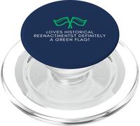 Rievocazioni storiche Bandiera Verde Divertente Storia Buff PopSockets PopGrip per MagSafe
