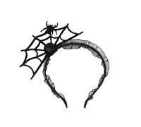 Riewy 1 cerchietto per capelli a rete di ragni per Halloween, accessorio per capelli da donna, per costume di Halloween, da strega, cospaly gotico, accessorio per capelli sexy