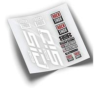 Rif:VP335 Adesivi compatibili con forcella Rock-Shox SID ULTIMATE SL 2021-2023 MTB, adesivi, adesivi per mountain bike. (BIANCO)