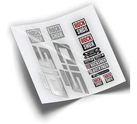 Rif:VP335 Adesivi compatibili con forcella Rock-Shox SID ULTIMATE SL 2021-2023 MTB, adesivi, adesivi per mountain bike. (CROMATO ARGENTO)