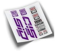 Rif:VP339 Adesivi compatibili con forcella Rock-Shox SID ULTIMATE 2021-2023 MTB, adesivi, adesivi per mountain bike. (VIOLETA)