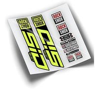 Rif:VP344 Adesivi compatibili con forcella Rock-Shox SID SELECT 2021-2023 MTB, adesivi, adesivi per mountain bike. (giallo fluore)