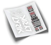 Rif:VP371 Adesivi compatibili con forcella Rock-Shox LYRIK SELECT + 2019-2022 MTB, adesivi, adesivi, adesivi per mountain bike. (GIALLO FLUOR) (BIANCO)