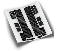 Rif:VP396 Adesivi compatibili con forcella Rock-Shox 35 2018-2020 MTB, adesivi, adesivi per mountain bike. (Grigio 073)