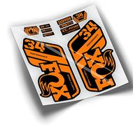 Rif:VP417 Adesivi compatibili con forcella FOX 34 PERFORMANCE 2021-2025 MTB, adesivi, adesivi per mountain bike. (ARANCIA)