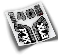 Rif:VP440 Adesivi compatibili con forcella FOX 40 BICOLOR 2021-2025 MTB, adesivi, adesivi per mountain bike. (BIANCO)