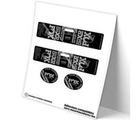 Rif:VP606 Adesivi compatibili con ammortizzatore FOX DHX2 FACTORY BICOLOR MTB, adesivi, adesivi, adesivi per mountain bike. (SILVER)