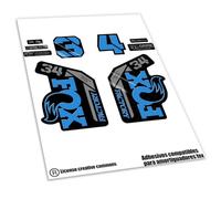 Rif:VP638 Adesivi compatibili con forcella FOX- 34 KASHIMA 2025 MTB, adesivi, adesivi, vinili per mountain bike. (Blu 517)