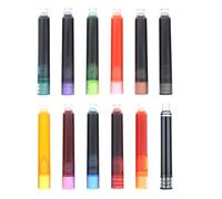 RIFFARI DI PEN FONTAIN - 12 Pezzi RIFFETTUZIONI DELLA CARTUGGIO DI INCERSA PER PENS FONTAIN | Cartucce Colorate Da 2,6 Mm Di Diametro A Portata Di Portata, Ricarica Della Penna Calligrafia Per Disegno