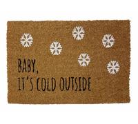 Riffelmacher Zerbino con motivo Baby, it s Cold Outside | Fibra di cocco | 40 x 60 x 1,5 cm | Tappetino per porta e scarpiera per ingresso | 24662