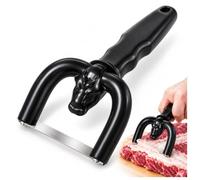 Rifilatore grasso carne manuale, per manzo, maiale e barbecue 1pcs | Telaio a U; impugnatura curva; per rimuovere grasso superficiale e pellicine durante la preparazione della carne