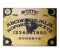 Rifinito a Mano, Formato A4 in Legno, 'Mystic Oracle' Set da tavola Ouija Completo di Accessorio Sole, Luna e Stelle Planchette, Gioco da Tavolo Classico Ouija Board, Oracle Mistico