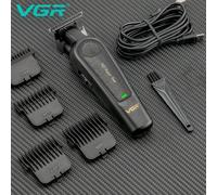 Rifinitore capelli senza fili VGR, con velocità regolabili, display digitale, elettrico e ricaricabile tramite USB, rifinitore di capelli portatile per uomo V-995 nero (con scatola)ABS