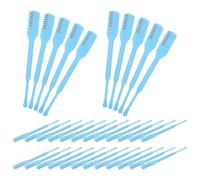 Rifinitore Manuale Naso Orecchie Doppia Testa 360° Rotante Blu | 48 Pezzi, Plastica e Metallo, senza Batteria, Compatto per Casa e Bagno, Ear Pick e Ear Scooper