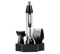Rifinitore Naso, 4 in 1 USB Ricaricabile Naso Ear Hair Trimmer,Rasoio da Barba Elettrico, Trimmer Sopracciglia, Tagliapeli Naso,Resistente all'acqua Dual Edge Blades