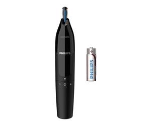 RIFINITORE NASO E ORECCHIE PHILIPS e Serie 1000 NT1650, 1 livelli di taglio, Wet & Dry, Batteria, Nero