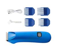 Rifinitore per il corpo da uomo - Elettrico | Rasoio Body Groomer - Rasoio per zone da uomo, Display digitale, Impermeabile, Tagliacapelli per torace, schiena e ascelle, Senza fili, Design nero