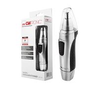 RIFINITORE PER NASO E ORECCHIE CLATRONIC NE 3595 Lama in acciaio inox, alimentazione a batteria, impugnatura morbida, Batteria, Nero, Grigio