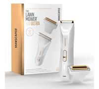Rifinitore per peli del corpo e inguine MANSCAPED® The Lawn Mower® 5.0 ULTRA - Rifinitore a doppia testa SkinSafe® e lame a lamina, impermeabile, ricaricabile tramite USB-C, Bianco