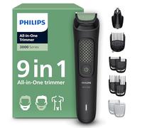 Rifinitore Philips Multigroom serie 3000 tutto in uno 9 in 1 - Rifinitore per barba, capelli e corpo, lame autoaffilanti delicate sulla pelle, 12 impostazioni di lunghezza, Modello MG3946/15