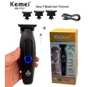 Rifinitrice professionale a T-blade KM-1747, Taglia capelli a zero gap, Regola e scolpisce barba e capelli, Tagliacapelli elettrico Type-C, Adatto come regalo per uomo, Modello DesignB Tagli UnicaABS