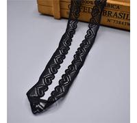 Rifiniture in pizzo, Nastro elastico in pizzo largo 18 mm, lacci elastici a forma di cuore for cucito, decorazione, confezioni regalo(Black,10 Yards)