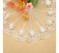 Rifiniture in pizzo, Passamanerie in pizzo a rete bianca con bordo smerlato, 4,7" 1 iarda di tessuto a rete squisito for veli da sposa/cucitura di abiti