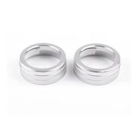 Rifiniture interne auto Compatibile Con Toyota Per Wildlander Per RAV4 2pcs Manopola Regolazione A/C Cruscotto Copertura Rifinitura Decorativa Adesivi Auto(Silver)