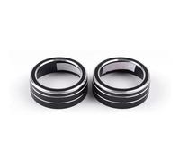 Rifiniture interne auto Compatibile Con Toyota Per Wildlander Per RAV4 2pcs Manopola Regolazione A/C Cruscotto Copertura Rifinitura Decorativa Adesivi Auto(Black)