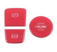 Rifiniture interne auto Compatibile Con Volvo Per XC40 2018 2019 2020 2021 Copertura Protettiva Pulsante Avvio Interruttore Freno Di Stazionamento Elettronico P Luce Strass(Red)